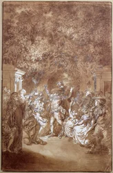 Scéna z opery "Figarova svatba", Pierre-Augustin Caron de Beaumarchais (1732-99) 1785